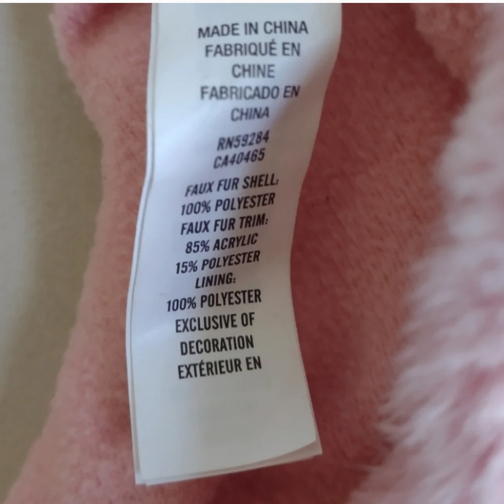 The Children’s Place Toddler Girls Pink Faux Fur Unicorn Winter Hat Large 4T-5T